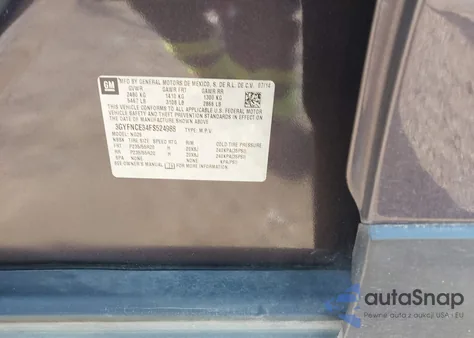 2015 Cadillac Srx Performance Collection from USA, damaged, VIN 3GYFNCE34FS524988